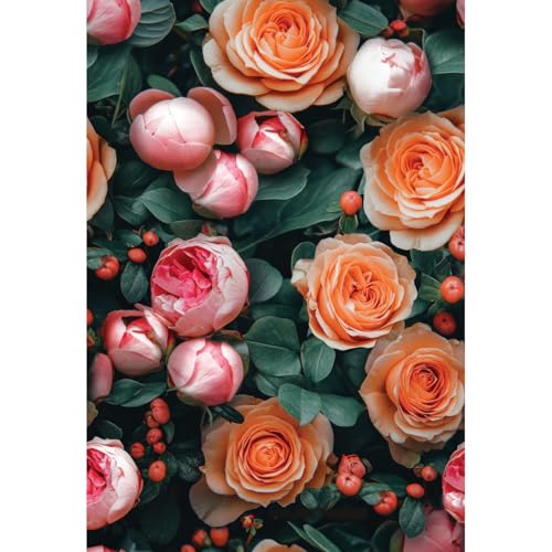 Main Street Peel and Stick Wallpaper Sheets, Fresh Roses, 12-Pack - style: Fresh Roses Design