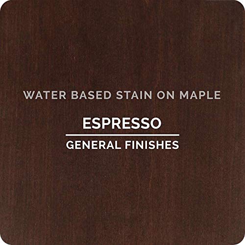 General Finishes Water Based Wood Stain, 1 Quart, Espresso - color: Espresso, size: 1 Quart