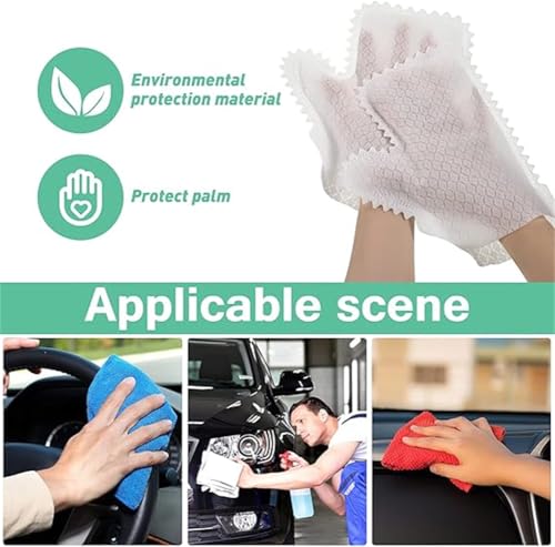 20 Pcs Home Dust Removal Gloves, Non Woven Gloves, Dry And Wet Dual-Purpose Cloth, Household Dishwashing And Dust Removal Cloth,Microfiber Fish Scale Cleaning Duster Glove, Disposable Cloth Gloves