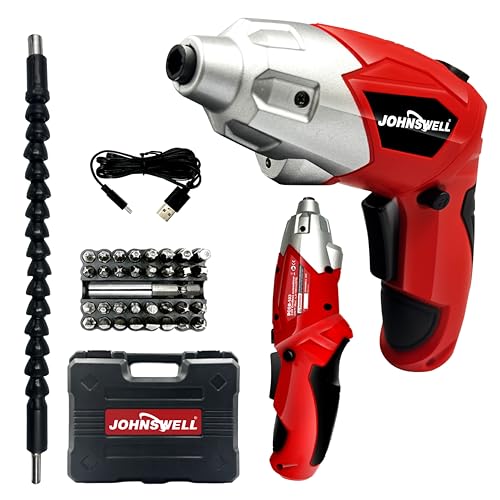 3.6V (RED) CORDLESS SCREWDRIVER 32+1pc USB Small Power Screwdriver Set.