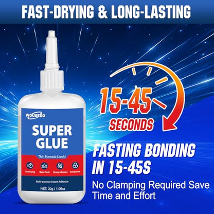 Super Glue Liquid 30g, Fast Bonding Instant All Purpose Crazy Glue - size: Thin Ca Glue