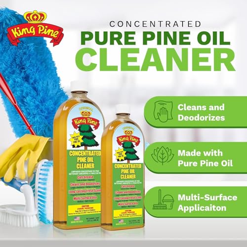King Pine Concentrated Pine Oil Multi-Surface Cleaner Industrial Strength, Gold, 12 Fl Oz - size: 12 Fl Oz (Pack of 1)