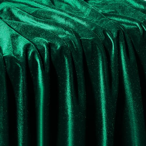 Hunter Green Velvet Fabric by The Yard, 3 Yards, 60" Wide - color: Hunter Green, size: 3 yard pre cut