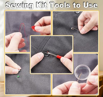 StiVerse 189 Pcs Sewing Kit for Adults, Beginners, 43 Color - color: 43 Color
