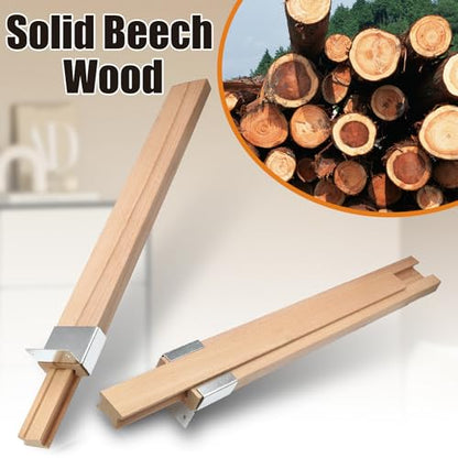 Luomorgo Wooden Drawer Slides, 16 Inch, Bottom Mount, 1 Pack