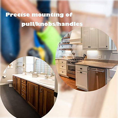 Cabinet Handle Jig, Template Tool for Hardware Installation Hole Drilling