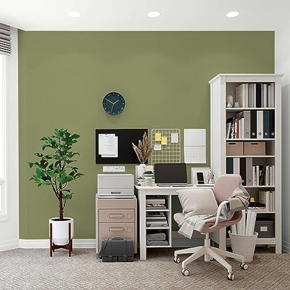 Glidden Total Interior Wall Paint & Primer All-in-One, Paid in Full/Green, Flat, 1 Gallon - color: Paid in Full, size: 128 Fl Oz (Pack of 1)