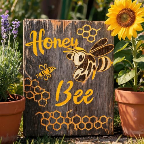 TIAMECH A4 Reusable Honey Bee Stencil for Painting - color: Honey Bee