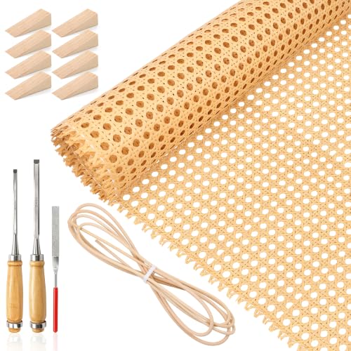 Catcan 13Pcs Rattan Repair Kit Caning Material for Chairs Repair