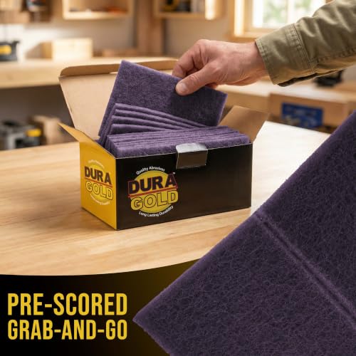 Dura-Gold 6" x 9" Purple Medium Fine 600 Grit General Purpose Scuff Pads - color: Purple