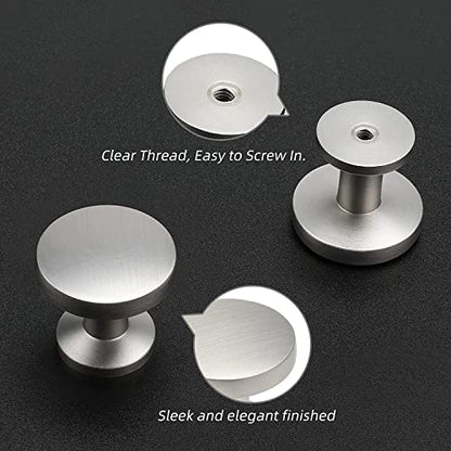 homdiy 30 Pack Brushed Nickel Cabinet Knobs, Round Silver Dresser Knobs - color: Brushed Nickel 1