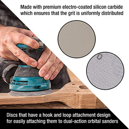 Dura-Gold 6" Wet or Dry Sanding Discs, 3000 Grit (Box of 20), Hook & Loop - size: 3000-Grit