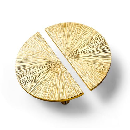 Goo-Ki 2.5''(64 mm) Hole Centers Polished Rich Gold Zinc Alloy Cabinet Handls, Gilded Ray Drawer Pulls for Kitchen,Drawer,Cupboard & Wardrobe,6 Pack - color: Polished Rich Gold, size: 2.5'' Hole Centers
