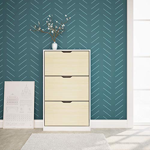 GSS Designs Herringbone Geometric Wall Stencil - Reusable Repeating Pattern Stencils for Painting on Woods Wall Canvas Furniture (12x12Inch) - Stencils for Wall Decor (SL-103)