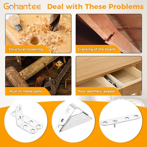 350Pcs Universal Furniture Corner Connectors with Screws