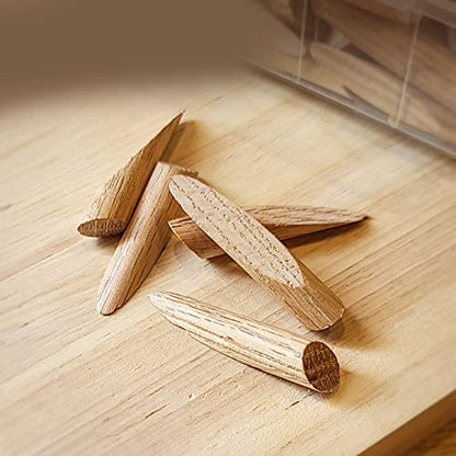 Wood Pocket Hole Plugs, 50-Pack Oak Wooden Dowel Jigs for Woodworking Projects