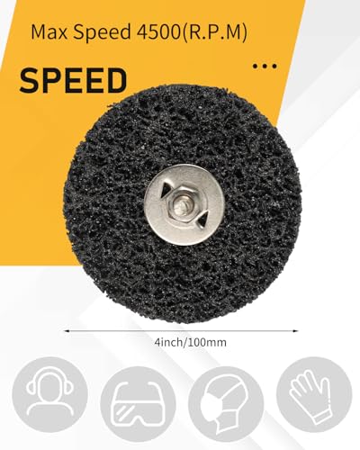 ZORUNNA 2Pcs 4" Paint Stripping Disc, Paint and Rust Stripper Wheel Drill - color: 2 Pcs