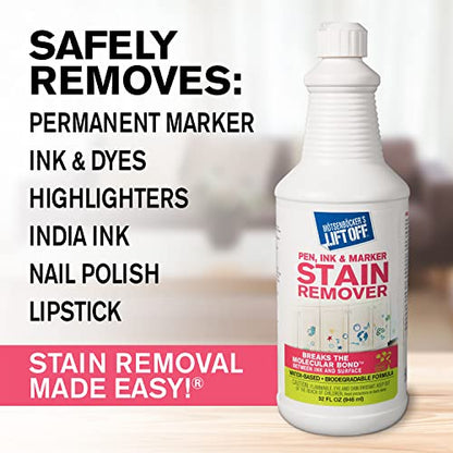 Lift Off Pen, Ink & Marker Stain Remover, 32 fl oz, 40903 (Pack of 6) - size: 32 Fl Oz (Pack of 6)