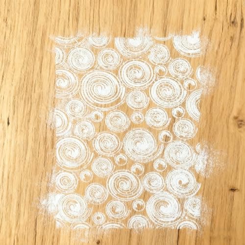 TIAMECH A4 Reusable Annual Ring Texture Stencil for Painting - style: Annual Ring