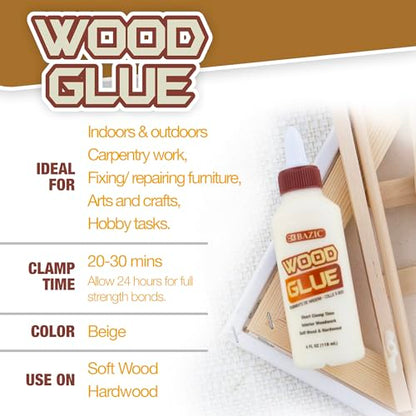 BAZIC Products Wood Glue, 4 Fl Oz - size: 1-Pack