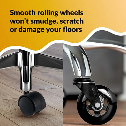 5 Pack Office Chair Wheels, Universal Replacement Casters for Desk Chairs - style: Black - 5 Pack