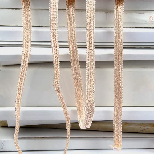 13 Yard Handmade Basic Trim,0.59" Diameter Gimp Braid - color: light coffee, size: 13