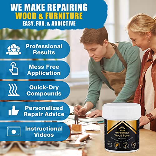 Deuvuo Walnut Wood Filler, Walnut Wood Putty Filler - Our Wood Grain Filler Offers a Quick and Lasting Fix for Any Damage or Flaw - Paintable, Stainable, Sandable & Quick Drying - 9.87 Ounce - color: 9.87oz Walnut