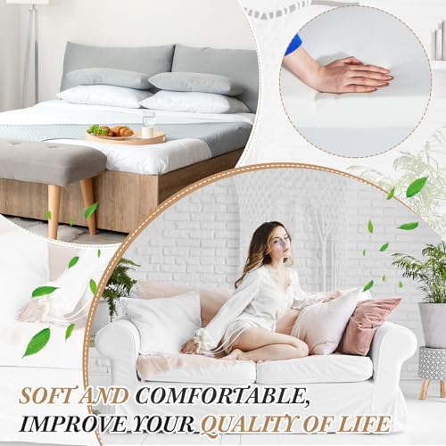 Domensi Upholstery Foam 4" Thick X 24" Width X 72" Length, White - color: White, size: 4" Thick X 24" Width X 72" Length