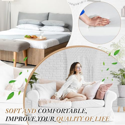 Domensi Upholstery Foam 4" Thick X 24" Width X 72" Length, White - color: White, size: 4" Thick X 24" Width X 72" Length