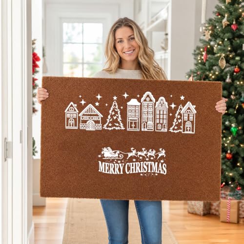 AFRITEE Christmas Stencils for Door Mats Reusable Painting Templates - style: Doormat