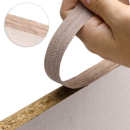 Skelang Walnut Wood Veneer Edge Banding Preglued Iron-on with Hot Melt Adhesive Edgebanding Flexible Wood Tape (3/4"×50') - size: 3/4" x 50'
