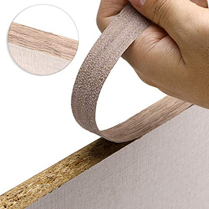 Skelang Walnut Wood Veneer Edge Banding Preglued Iron-on with Hot Melt Adhesive Edgebanding Flexible Wood Tape (3/4"×50') - size: 3/4" x 50'