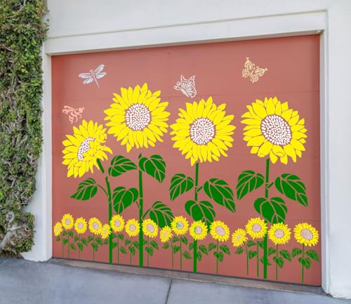 Large Flower Stencils for Wood Fence Sunflower Stencils - style: Sunflowers