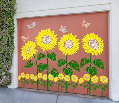 Large Flower Stencils for Wood Fence Sunflower Stencils - style: Sunflowers