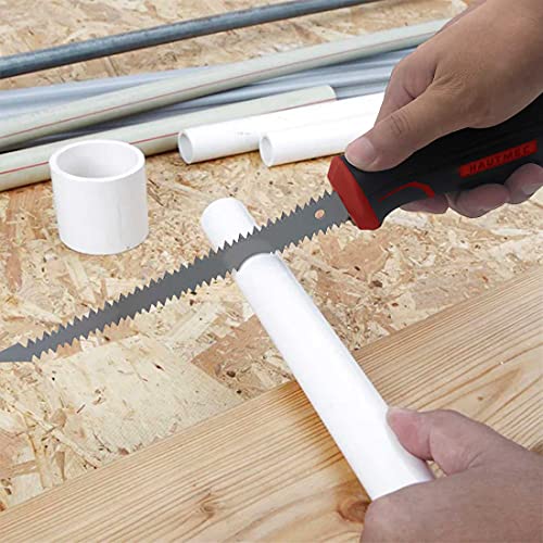 HAUTMEC 6-Inch Drywall Jab Saw, Double-Edge Sheetrock Saw with Sharp Tip & Soft Grip Handle, Keyhole Hand Saw for Drywall, Wallboard, Plywood, Plastic & Wood – HT0028 - style: Double Edge Jab Saw
