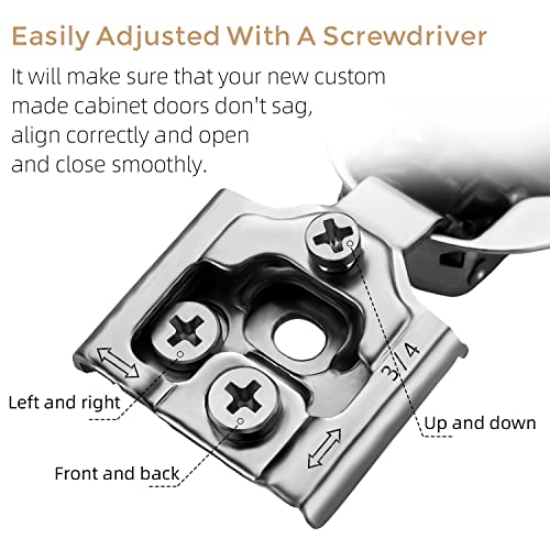 Ravinte 3/4 Inch Overlay Soft Close Hinge Kitchen Cabinet Hinges 50 Pack - size: 3/4 inch Overlay