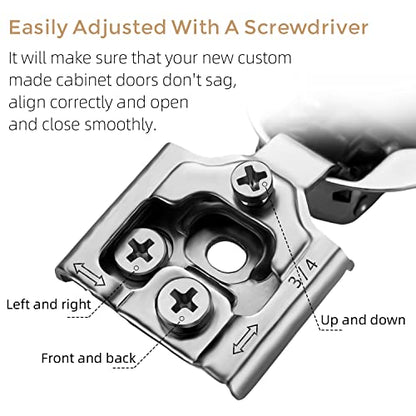 Ravinte 3/4 Inch Overlay Soft Close Hinge Kitchen Cabinet Hinges 50 Pack - size: 3/4 inch Overlay