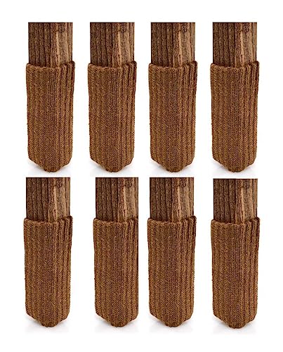 Small/Caramel-NancyProtectz Patented with Grips/Chair Leg Wood Tile Floor Protectors. The Original Furniture Sock - color: Caramel Brown, size: Small