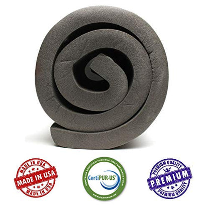 AK TRADING CO. 5" H X 30" W X 72" L CertiPUR-US® Certified Rubber Foam Sheet Cushion (Seat Replacement, Upholstery Sheets, Foam Padding, Acoustic Foams Sheet) - size: 5" H X 30" W X 72" L