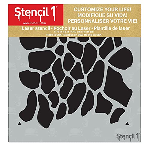 Stencil1 Giraffe Print Stencil 5.75" x 6" Safari Animal Pattern Painting - color: Giraffe Print Stencil - 5.75" x 6"