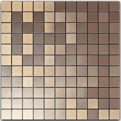 10pcs Waterproof Mosaic Wall Stickers, Coppery - color: Coppery