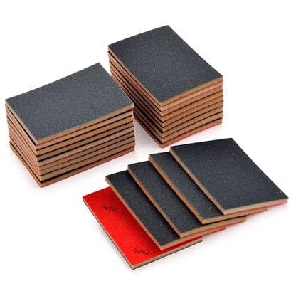 MAXMAN Sanding Sponge Set, 400 Grit Foam, Wet/Dry Sandpaper for Wood/Metal - style: 400 Grit
