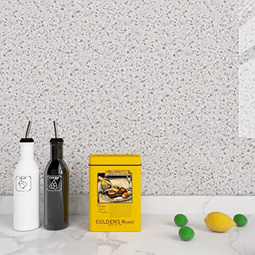 FunStick 36" x 200" Granite Contact Paper Peel and Stick Countertops for Kitchen Waterproof Granite Wallpaper Self Adhesive Vinyl Grey Marble Wall Paper Sticker for Bathroom Table Cabinets Removable - size: 36" x 200"