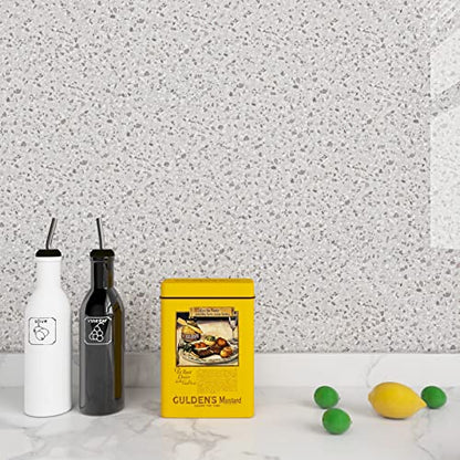 FunStick 36" x 200" Granite Contact Paper Peel and Stick Countertops for Kitchen Waterproof Granite Wallpaper Self Adhesive Vinyl Grey Marble Wall Paper Sticker for Bathroom Table Cabinets Removable - size: 36" x 200"