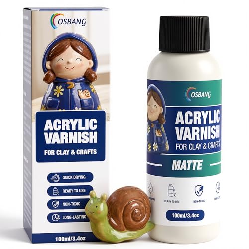 Air Dry Clay Glaze, 100ML, Matte Finish Air Dry Clay Varnish - size: Matte
