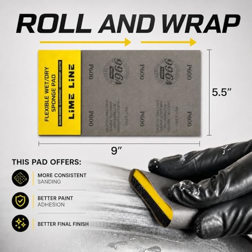 LiME LiNE Sanding Sheets 25 Pack, Automotive Grade Silicon Carbide Wet or Dry Sand Paper (800 grit) - style: 800 grit