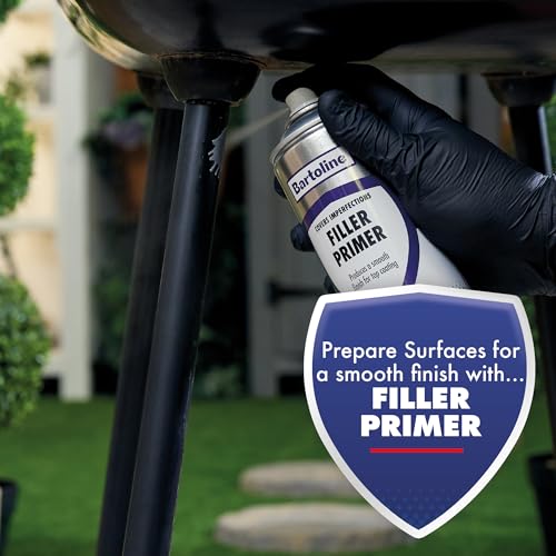 Bartoline Filler Primer Spray Paint, Gray, 13.5 oz - Sandable Finish Multi-Surface Filler & Primer for Metal, Wood & Plastic - Fast-Drying - 400 ml - size: 13.5 Ounce (Pack of 1)