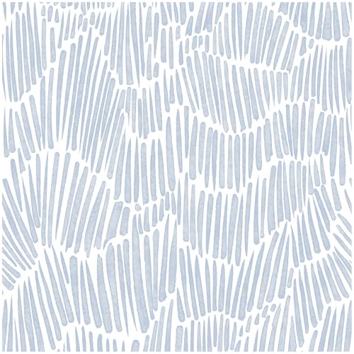 Theper Blue Peel and Stick Wallpaper Boho Striped Contact Paper 17.3"×787" - color: Blue, size: 17.3" x 787"
