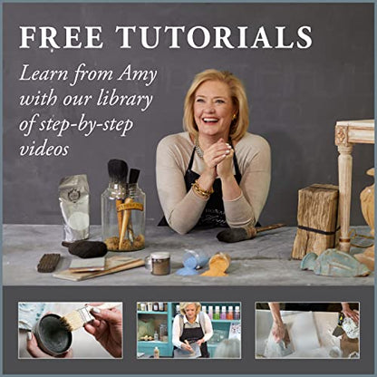 AMY HOWARD AT HOME One Hour Miracle Paint - Water-Based Enamel - Scrubbable Eggshell Finish - All In One Furniture Paint - No Stripping, Sanding, or Priming - 32oz Amour Gray - color: Amour Gray