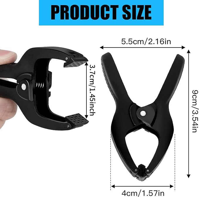 ACOSEA 30 Pcs 3.5 Inch Black Small Spring Clamps
